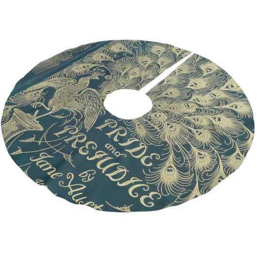 Pride and Prejudice Tree Skirt Polyester Weihnachtsbaumdecke (Schrägansicht)