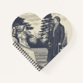 Pride and Prejudice with opening line (script) Notizblock (Vorderseite)