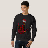 Pride ASL Frohe Weihnachtssprache Red Kariert Sweatshirt (Vorne ganz)