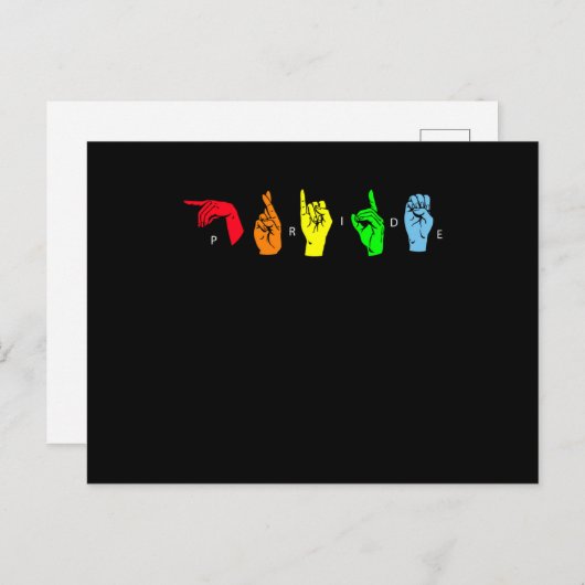 Pride ASL LGBTQ Sign Language Postkarte (Vorne/Hinten)