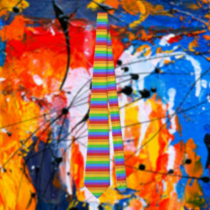 Pride Bands: Horizontaler Regenbogen Krawatte