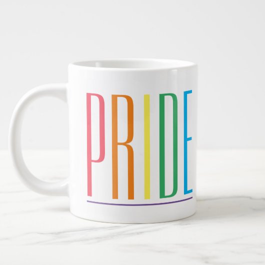 PRIDE Big White Keramik Tasse (Links)