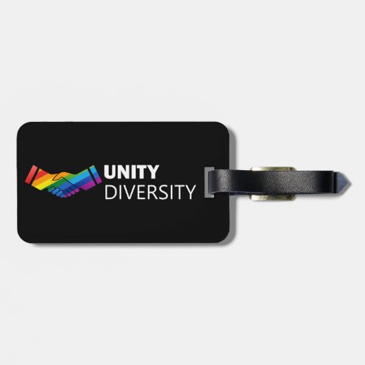 PRIDE BLACK HAND SHAKE GEPÄCKANHÄNGER (Rückseite horizontal)