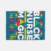 Pride black nurse magic juneteenth black history fleecedecke (Vorderseite (Horizontal))
