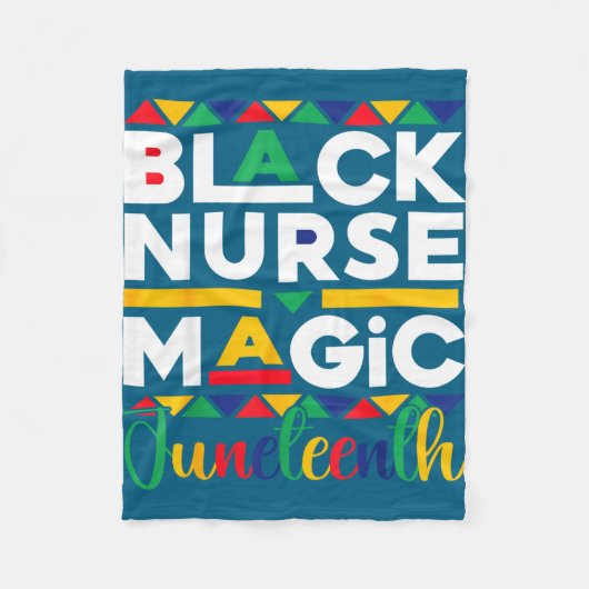 Pride black nurse magic juneteenth black history fleecedecke (Vorderseite)