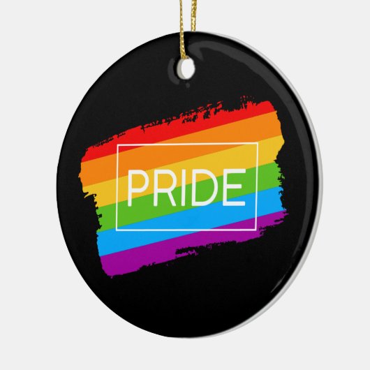 Pride Brushhub Rainbow Keramik Ornament (Links)