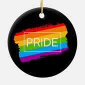 Pride Brushhub Rainbow Keramik Ornament (Hinten)