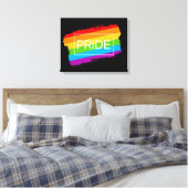 Pride Brushhub Rainbow Leinwanddruck (Insitu (Schlafzimmer))