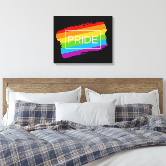 Pride Brushhub Rainbow Leinwanddruck (Insitu (Schlafzimmer))