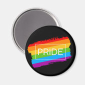 Pride Brushhub Rainbow Magnet (Vorderseite/Rückseite)
