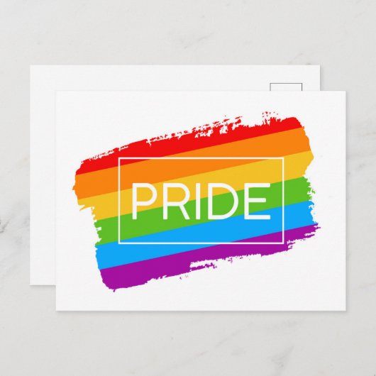 Pride Brushhub Rainbow Postkarte (Vorne/Hinten)