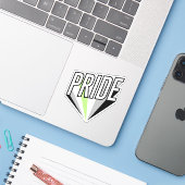 Pride Burst Aufkleber (Laptop mit iPhone)