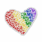 Pride Butterfly Herd - LGBTQ+ Flaggenfarben Aufkleber (Vorderseite)