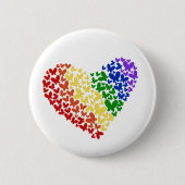 Pride Butterfly Herd - LGBTQ+ Flaggenfarben Button (Vorderseite)