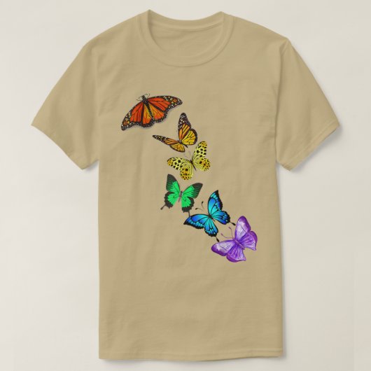 Pride Butterfly T-Shirt LGBT Männer Frauen Jugend (Design vorne)