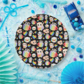 Pride cat and rainbow hearts seamless pattern pappteller (Party)