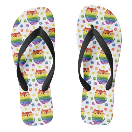 Pride Cat Flip Flops Badesandalen (Fußbett)