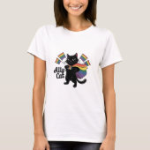 Pride Cat - LGBTQIA2S+ Alligkatzdesign T-Shirt (Vorderseite)