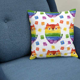 Pride Cat und Pride Hearts Pillow Kissen