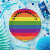 Pride Celebration LGBTQ Rainbow Flag Benutzerdefin Pappteller (Party)