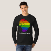 Pride Chicken Lgbt Pun Fried Rainbow Flag Buffalo T-Shirt (Vorne ganz)