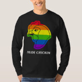 Pride Chicken Lgbt Pun Fried Rainbow Flag Buffalo T-Shirt (Vorderseite)