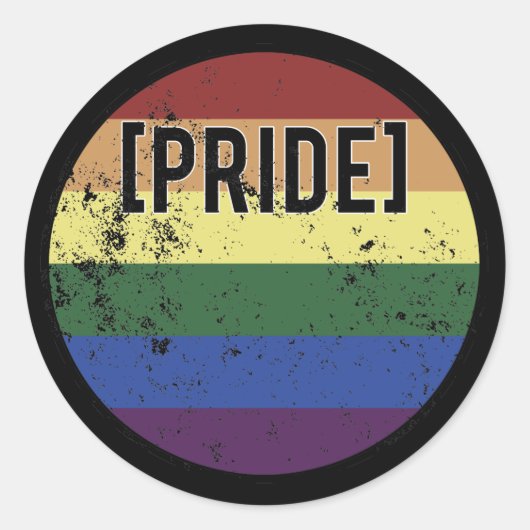 Pride Circle Runder Aufkleber (Vorderseite)
