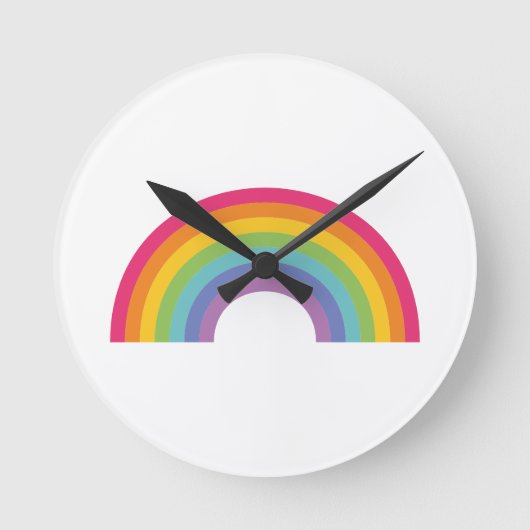 Pride Day Rainbow Runde Wanduhr (Vorderseite)