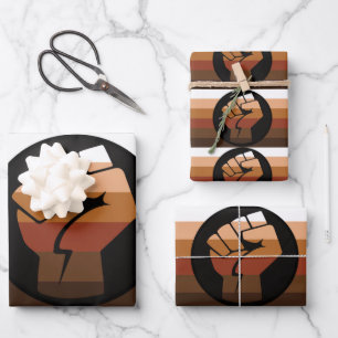 Pride der People of Color (POC) Geschenkpapier Set