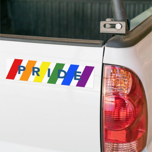 PRIDE Diagonal LGBT Rainbow Stripes Autoaufkleber (Auf Lkw)