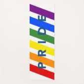 PRIDE Diagonal LGBT Rainbow Stripes Yogamatte (Vorderseite)
