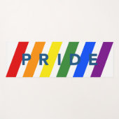 PRIDE Diagonal LGBT Rainbow Stripes Yogamatte (Vorderseite (Horizontal))