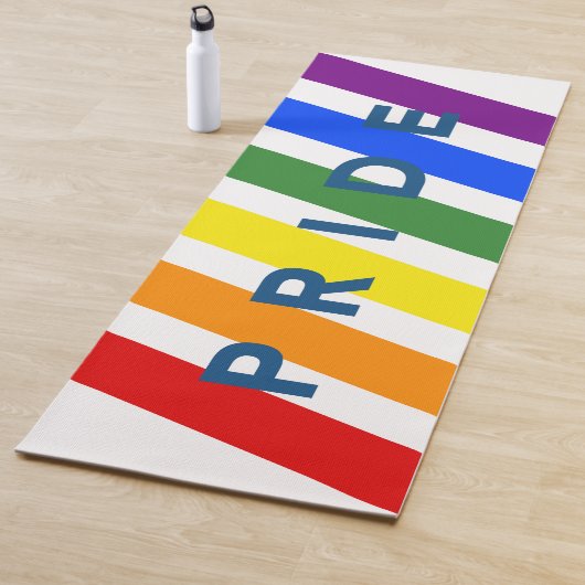 PRIDE Diagonal LGBT Rainbow Stripes Yogamatte (Beispiel)