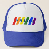 PRIDE Diagonal Rainbow Stripes Truckerkappe (Vorderseite)