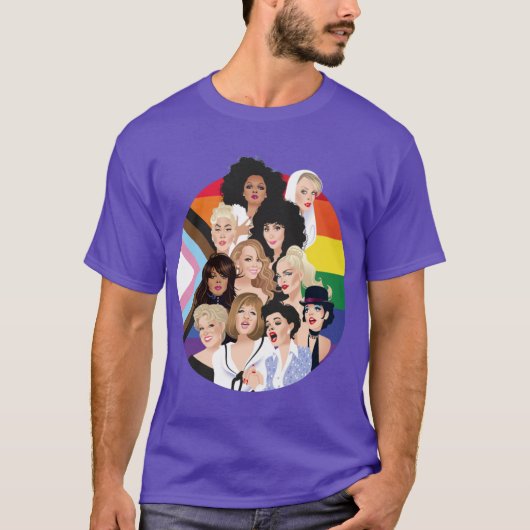Pride Divas Edition Retro T-Shirt (Vorderseite)