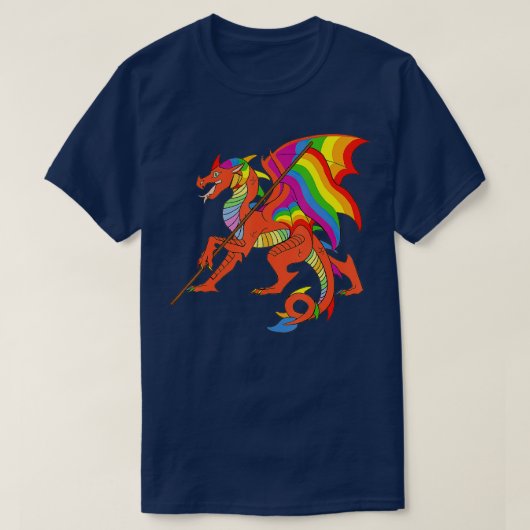 Pride Dragon LGBT Gay Lesbian Transgender Trans No T-Shirt (Design vorne)