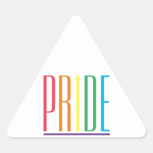 PRIDE Dreieckskleber Dreieckiger Aufkleber (Vorderseite)