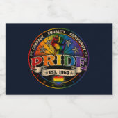 Pride Est. 1969 Alkoholflaschenetikett (Einzelnes Label)