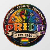 Pride Est. 1969 Fensteraufkleber (Blatt)