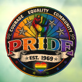 Pride Est. 1969 Fensteraufkleber (Blatt 3)