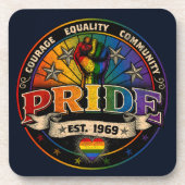 Pride Est. 1969 Getränkeuntersetzer (Vorderseite)