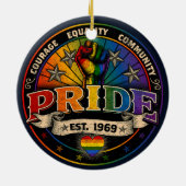 Pride Est. 1969 Keramik Ornament (Hinten)