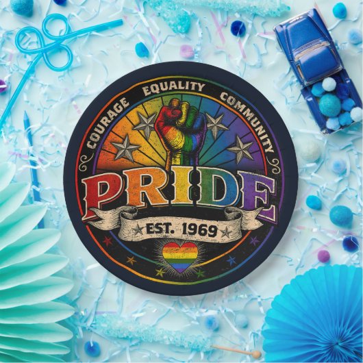Pride Est. 1969 Pappteller (Party)