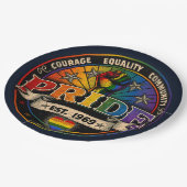 Pride Est. 1969 Pappteller (Schrägansicht)