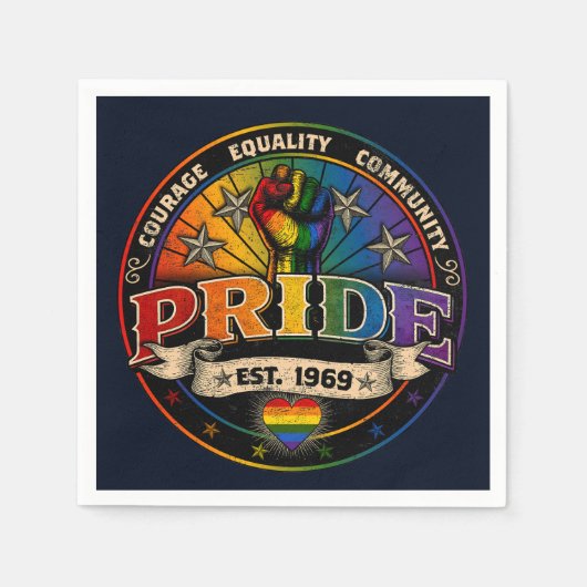 Pride Est. 1969 Serviette (Vorderseite)