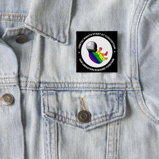Pride Fetus Button (Quadrat) (Beispiel)
