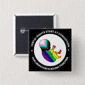 Pride Fetus Button (Quadrat) (Vorne & Hinten)