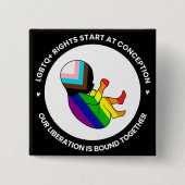 Pride Fetus Button (Quadrat) (Vorderseite)
