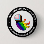 Pride Fetus Button (rund) (Vorderseite)