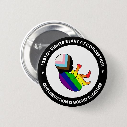 Pride Fetus Button (rund) (Vorne & Hinten)
